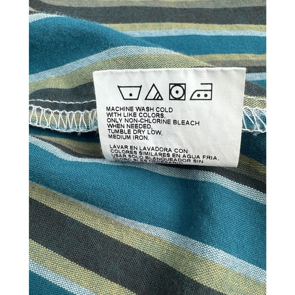 Wrangler XXL 2XL Multicolor Striped Western Long Sleeve Pearl Snap Button Shirt - Picture 7 of 7